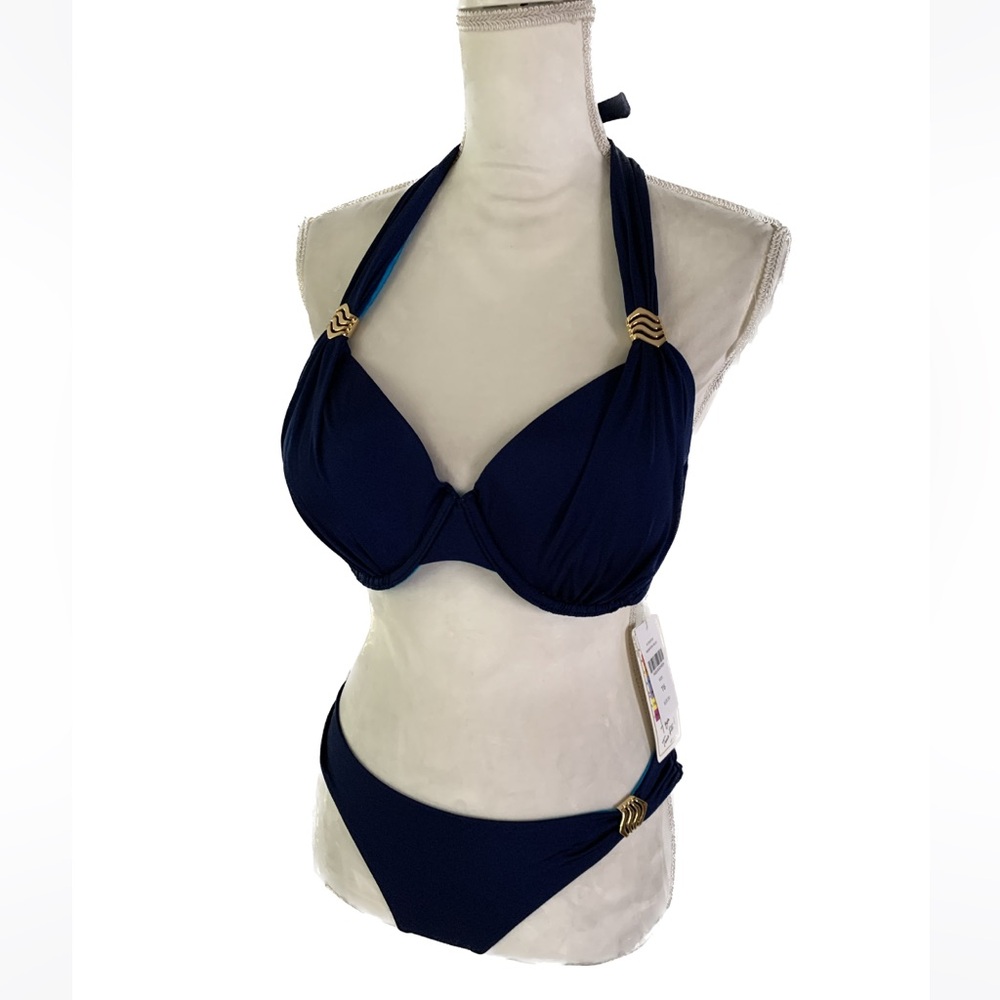 a.Che 2 pieces winslet hampton blue bikini swimsuit set